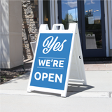 Yes We're Open Signicade® - Blue