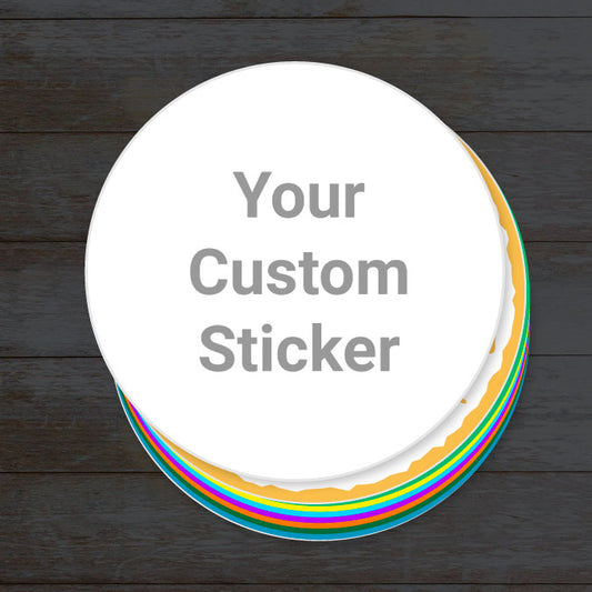 Custom sticker template for round stickers