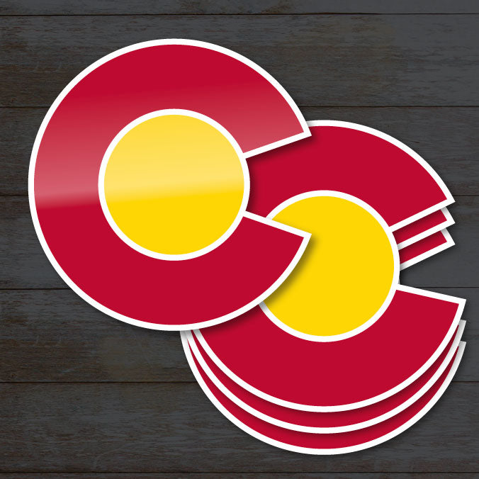 Colorado flag logo custom stickers