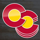 Colorado flag logo custom stickers
