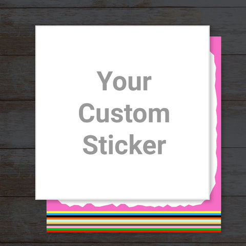 Square custom sticker image